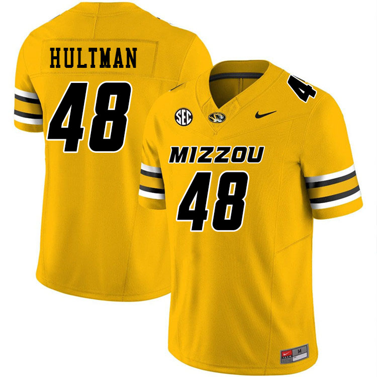 Men #48 Brady Hultman Missouri Tigers College Football Jerseys Stitched-Gold